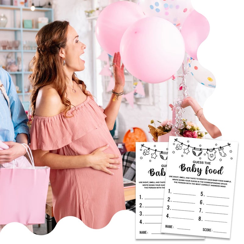 Misaidou Baby Shower Game, Guess the Baby Food Baby Shower Game, Gender Reveal Party Supplies, Baby Shower Decorations, Baby Shower Party Games Supplies & Activities, 30 Game Cards Included - Image 5